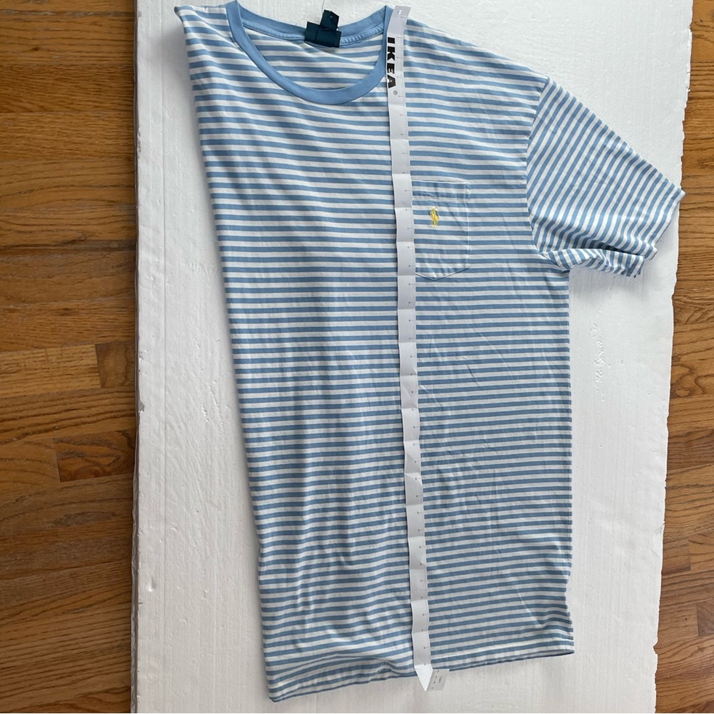 NWT, Polo by Ralph Lauren, Light Blue/White Stripes, Short Sleeve, Size 2XLT - Picture 8 of 9
